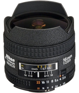 Nikon Af Fisheye-Nikkor 16mm F/2.8d Lens