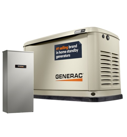 Generac Standby Generator, 10kW | With 16-Circuit Transfer Switch | WiFi Enabled