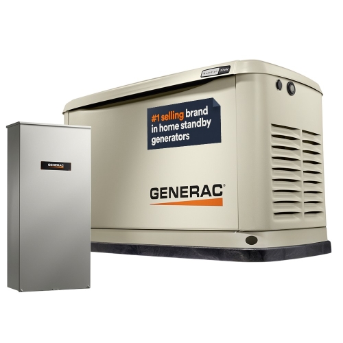 Generac Standby Generator, 10kW | With 16-Circuit Transfer Switch | WiFi Enabled Generac Standby Generator, 10kW | With 16-Circuit Transfer Switch | WiFi Enabled