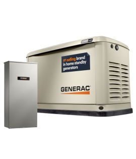 Generac Standby Generator, 14kW | With 16-Circuit Transfer Switch | WiFi Enabled, Guardian Series