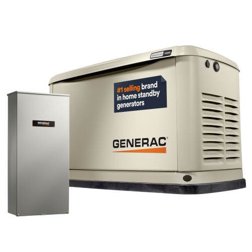 Generac Standby Generator, 14kW | With 16-Circuit Transfer Switch | WiFi Enabled, Guardian Series Generac Standby Generator, 14kW | With 16-Circuit Transfer Switch | WiFi Enabled, Guardian Series