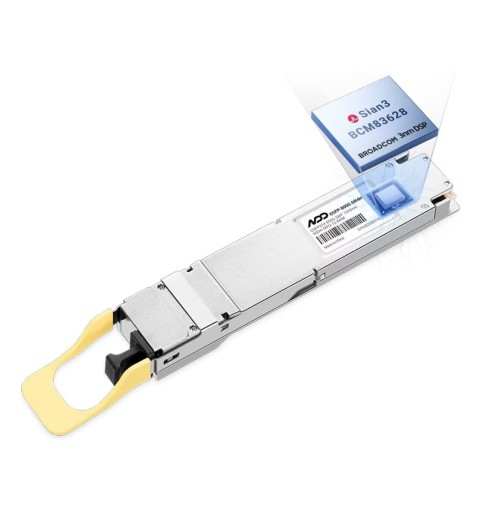 NVIDIA/Mellanox Compatible Dual MPO-12 APC Single-mode OSFP224 InfiniBand XDR Optical Transceiver Module