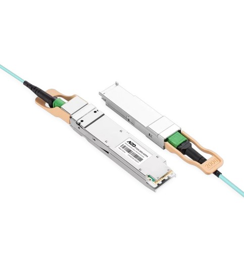 NVIDIA/Mellanox Compatible 200G AOC OSFP Flat Top to QSFP56 850nm InfiniBand HDR Active Optical Cable