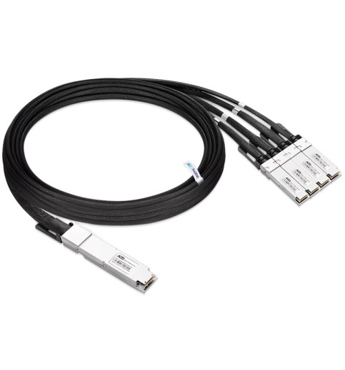 NVIDIA/Mellanox Compatible 800G Twin-port OSFP Finned Top to 4x200G QSFP112 Active Copper Splitter Cable (8x100G to 4x2x100G PAM4, 1m-5m)