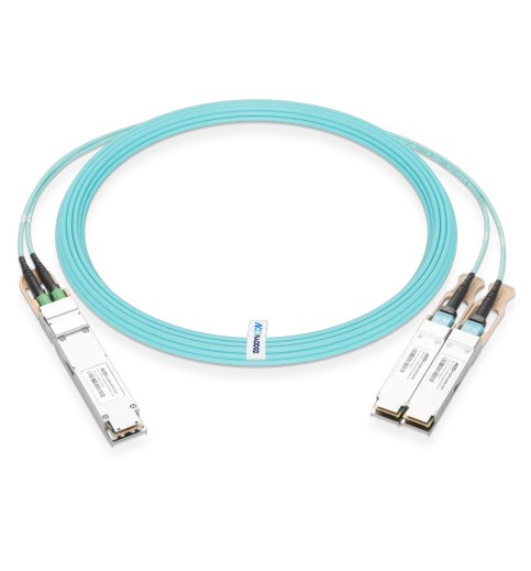 NVIDIA/Mellanox MFA7U10-H Compatible 400G AOC OSFP Flat Top to 2x200G QSFP56 850nm InfiniBand HDR Active Optical Splitter Cable NVIDIA/Mellanox MFA7U10-H Compatible 400G AOC OSFP Flat Top to 2x200G QSFP56 850nm InfiniBand HDR Active Optical Splitter Cable