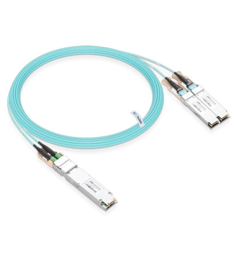 NVIDIA/Mellanox MFA7U10-H Compatible 400G AOC OSFP Flat Top to 2x200G QSFP56 850nm InfiniBand HDR Active Optical Splitter Cable NVIDIA/Mellanox MFA7U10-H Compatible 400G AOC OSFP Flat Top to 2x200G QSFP56 850nm InfiniBand HDR Active Optical Splitter Cable