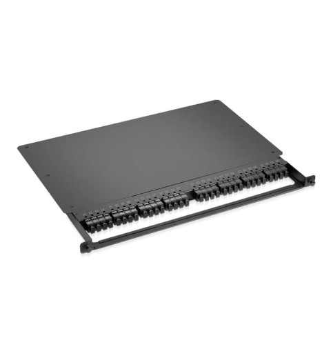 0.5U Rack Mount Enclosure Loaded with 32x8F MPO Adapters, Male to Male, 128 Fibers, OS2 Single Mode, Type 4, 0.35dB Max 0.5U Rack Mount Enclosure Loaded with 32x8F MPO Adapters, Male to Male, 128 Fibers, OS2 Single Mode, Type 4, 0.35dB Max