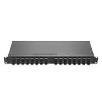 1U Shuffle Box Rack Mount Enclosure Loaded 48x8F MPO Adapter, Male-Male, 192 Fibers, Single Mode (OS2), Type 4, 0.35dB Max