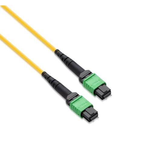 Pre-terminated MPO 4x4 Shuffle Trunk Cable, 32 Fibers, 4 x MPO-8 APC (Male) to 4 x MPO-8 APC (Male), Single Mode (OS2), Type 4, OFNP, 0.35dB Max, Breakout 80cm, Yellow Pre-terminated MPO 4x4 Shuffle Trunk Cable, 32 Fibers, 4 x MPO-8 APC (Male) to 4 x MPO-8 APC (Male), Single Mode (OS2), Type 4, OFNP, 0.35dB Max, Breakout 80cm, Yellow
