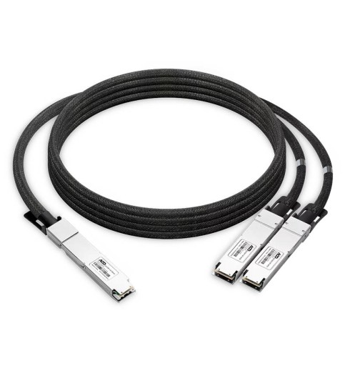 NVIDIA/Mellanox Compatible 1.6T DAC OSFP224 IHS/Closed Finned Top 8x200G PAM4 to 2x800G OSFP224 RHS/ Flat Top 4x200G PAM4 InfiniBand XDR Passive Direct Attach Copper Splitter Cable
