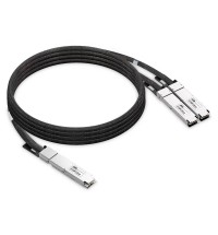 NVIDIA/Mellanox Compatible 1.6T DAC OSFP224 IHS/Closed Finned Top 8x200G PAM4 to 2x800G OSFP224 RHS/ Flat Top 4x200G PAM4 InfiniBand XDR Passive Direct Attach Copper Splitter Cable