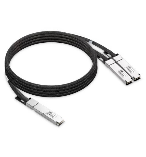 NVIDIA/Mellanox Compatible 1.6T DAC OSFP224 IHS/Closed Finned Top 8x200G PAM4 to 2x800G OSFP224 RHS/ Flat Top 4x200G PAM4 InfiniBand XDR Passive Direct Attach Copper Splitter Cable