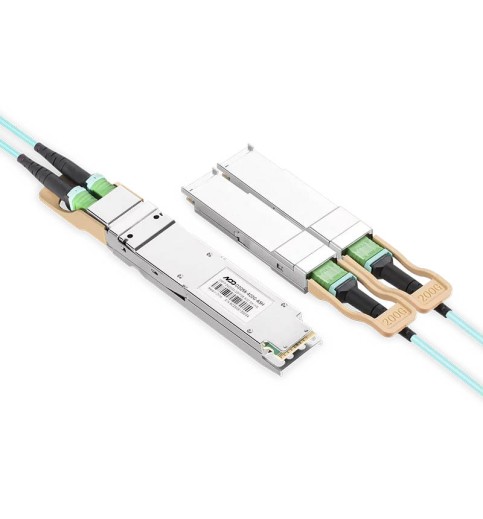 NVIDIA/Mellanox MFA7U10-H050 Compatible 400G AOC OSFP IHS/Finned Top 8x50G PAM4 to 2x200G QSFP56 4x50G PAM4 InfiniBand HDR Active Optical Splitter Cable NVIDIA/Mellanox MFA7U10-H050 Compatible 400G AOC OSFP IHS/Finned Top 8x50G PAM4 to 2x200G QSFP56 4x50G PAM4 InfiniBand HDR Active Optical Splitter Cable