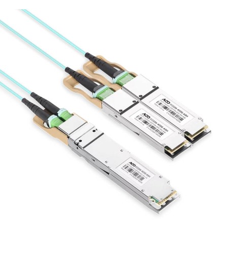 NVIDIA/Mellanox MFA7U10-H050 Compatible 400G AOC OSFP IHS/Finned Top 8x50G PAM4 to 2x200G QSFP56 4x50G PAM4 InfiniBand HDR Active Optical Splitter Cable NVIDIA/Mellanox MFA7U10-H050 Compatible 400G AOC OSFP IHS/Finned Top 8x50G PAM4 to 2x200G QSFP56 4x50G PAM4 InfiniBand HDR Active Optical Splitter Cable